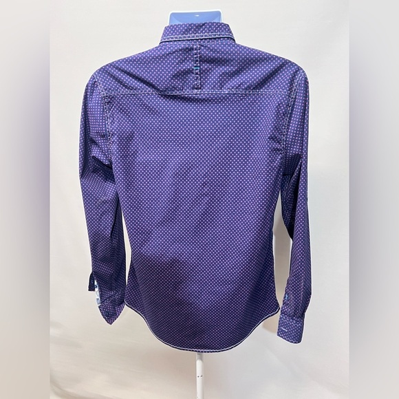 TRANQUILITY MAYHEM Men’s navy and pink print long sleeve shirt‎ size L. - Picture 5 of 14